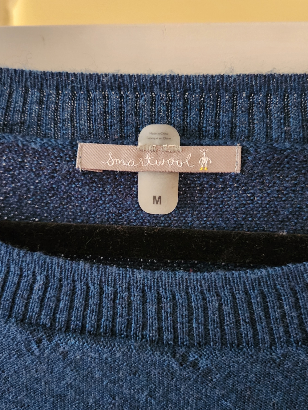 Smartwool 100% Merino Wool Blue Long Sleeve Textured Back Sweater Ladies Medium - Picture 4 of 5